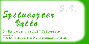 szilveszter vallo business card